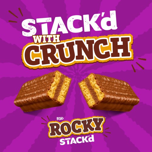Fox's Biscuits Rocky STACK'd Chocolate Cream Flavour Biscuit Bars