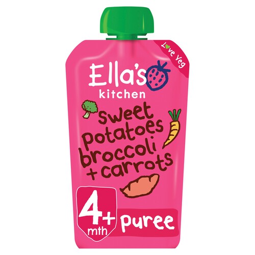 Ella's Kitchen Sweet Pot, Broccoli and Carrots Baby Food Pouch 4+ Months