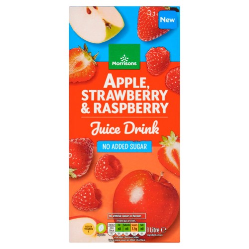 Morrisons Apple Raspberry Strawberry Juice Drink