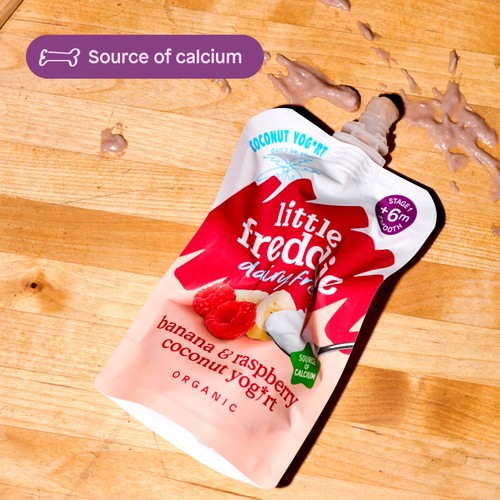 Little Freddie Dairy Free Banana & Raspberry Yoghurt Baby Food Pouch 6+ M