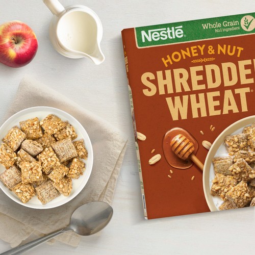 Nestle Shredded Wheat Bitesize Honey & Nut Cereal 500g