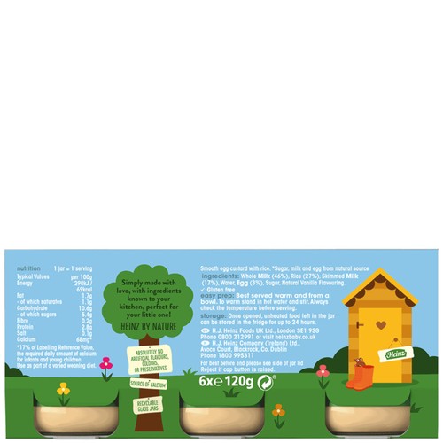 Heinz Egg Custard Baby Food Jar 6+ Months 