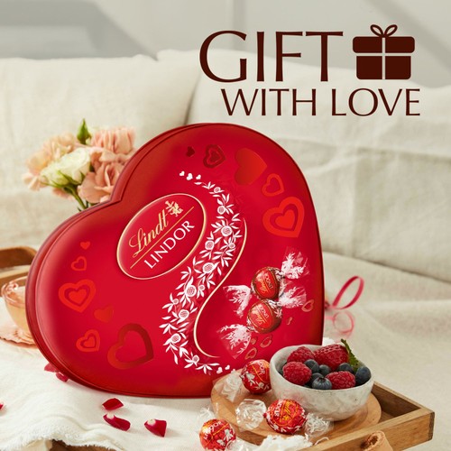 Lindt Lindor Milk Chocolate Truffles Heart Gift Box 200g