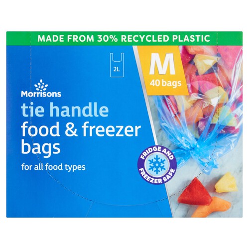 Morrisons Tie Handle Food And Freezer Bags Medium