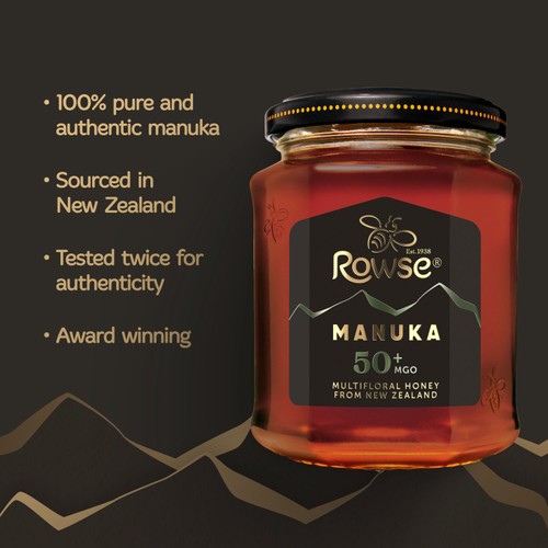 Rowse Manuka 50+ MGO Multifloral Honey 225g