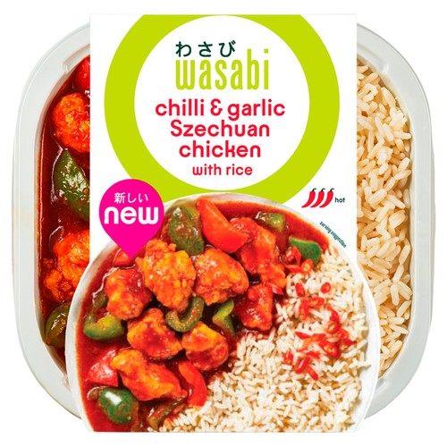 Wasabi Chilli & Garlic Szechuan Chicken With Rice 400G