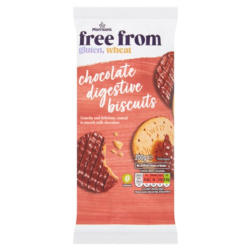 Morrisons Free From Chocolate Digestive Biscuits