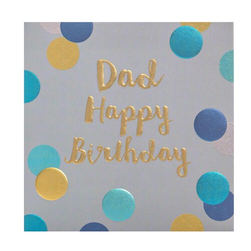 Contemporary Trend Text Dad Birthday Card L014