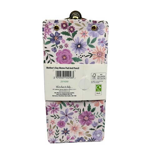 Morrisons Mother's Day Memo Pad & Pencil