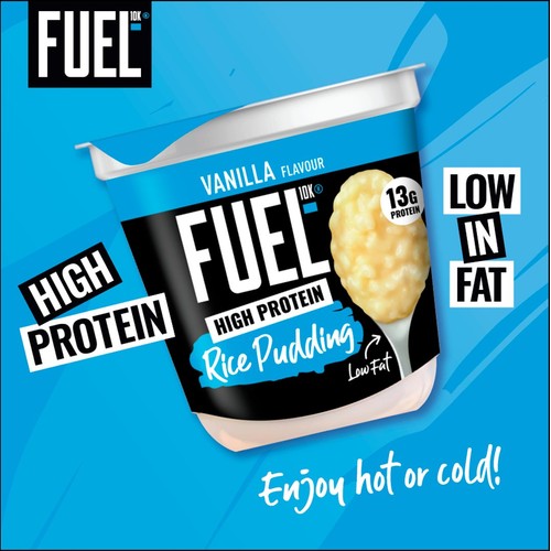 FUEL10K Salted Caramel High Protein Rice Pudding - 13g Protein, Pack Of 6, 210g Each