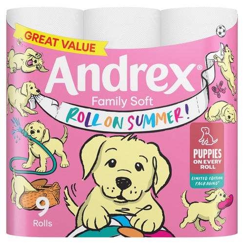 Andrex Family Soft Toilet Tissue 9 Pack