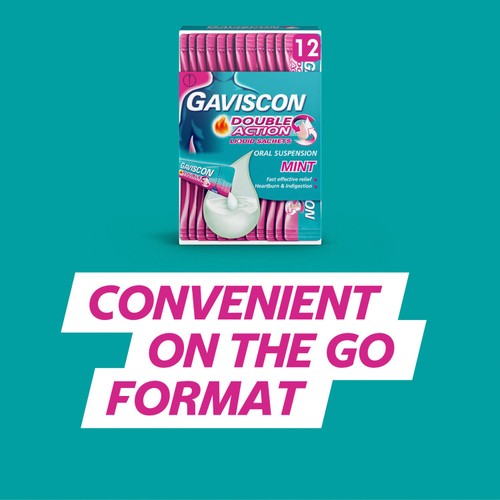 Gaviscon Double Action Mint Liquid Sachets 24 Pack