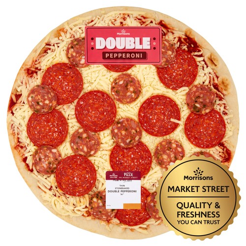 Market Street Double Pepperoni Thin Stonebaked 14 Pizza