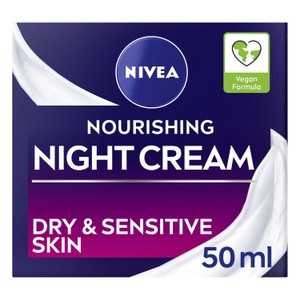 Nivea Nourishing Night Cream Moisturiser for Dry & Sensitive Skin 50ml