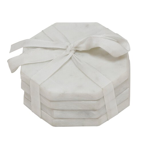 Morrisons Marble Octagonal Coaster 4Pk