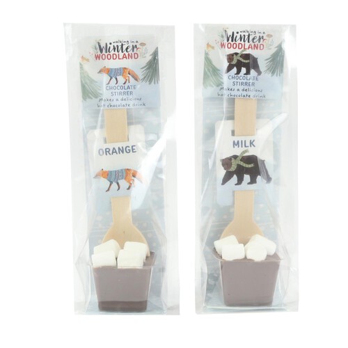 Winter Woodland Duo Hot Choc Stirrers