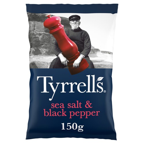 Tyrrells Sea Salt & Black Pepper Crisps 