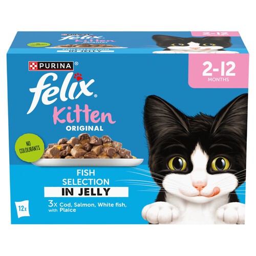 Felix Original Kitten Fish Selection In Jelly Wet Cat Food 