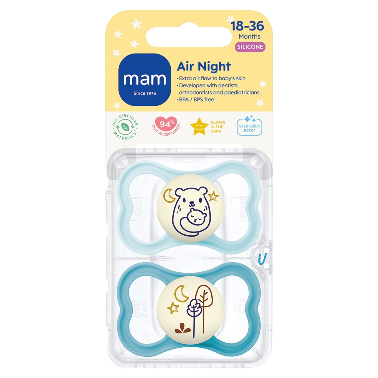 MAM Air Night 18-36m Months 2pk