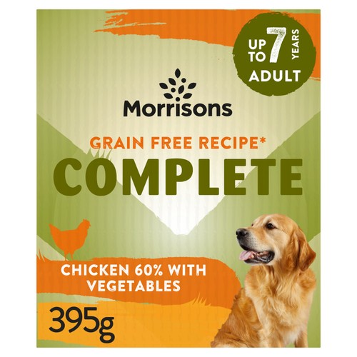 Morrisons Grain Free Chicken Veg Adult Dog Food Tray