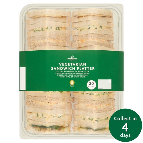 Vegetarian Sandwich Platter (20 Pieces) - Eat On Same Day   FTO