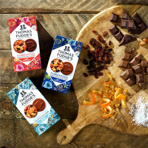Thomas Fudge's Dark Choc & Orange Florentines - Beetham Nurseries