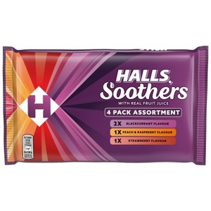 Halls Soothers Throat Sweet Variety Pack 4 Pack