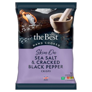 Morrisons The Best Skin On Sea Salt & Black Pepper Crisps   125g