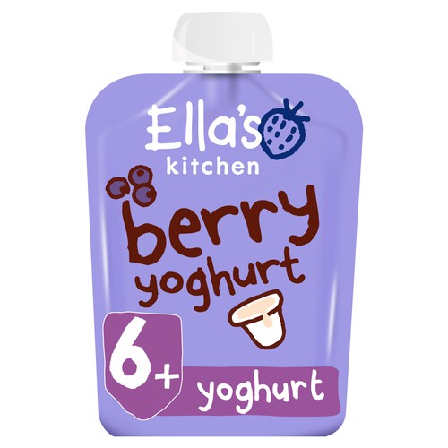 Ella's Kitchen Berry Greek Style Yoghurt Baby Food Pouch 6+ Months 