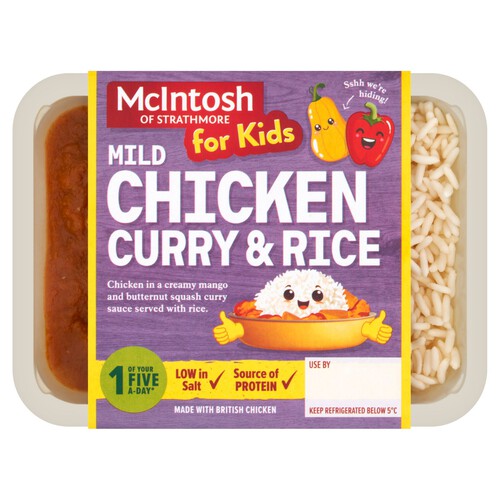 McIntosh Of Strathmore Kids Mild Chicken Curry With Rice 