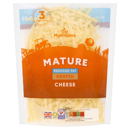 Morrisons 50% Reduced Fat Mature Grated Cheddar