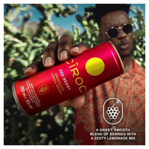 Ciroc Red Berry Sparkling Vodka Drink 5% vol 250ml Can