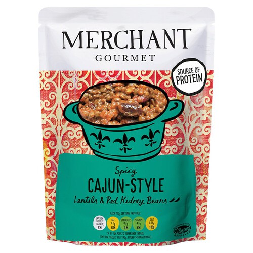 Merchant Gourmet Spicy Cajun Style Lentils & Red Kidney Beans 