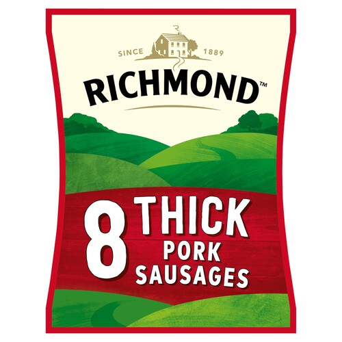 Richmond 8 Thick Pork Sausages