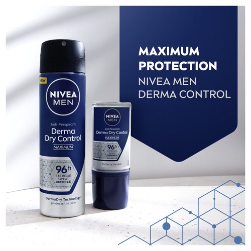 NIVEA Derma Dry Control Max 96h Antiperspirant Deodorant Roll-On