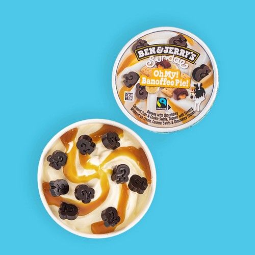Ben & Jerry's Sundae Oh My Banoffee Pie Ice Cream Tub   427ml