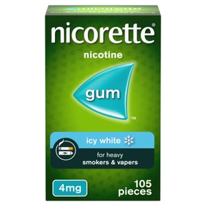 Nicorette Icy White 4mg Gum (Stop Smoking Aid)