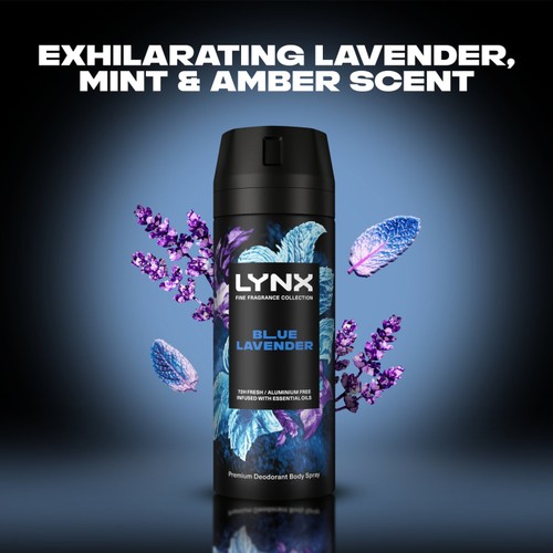 Lynx Fine Fragrance Collection Deodorant Bodyspray Blue Lavender 150ml