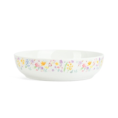 Floral Decal Pasta Bowl