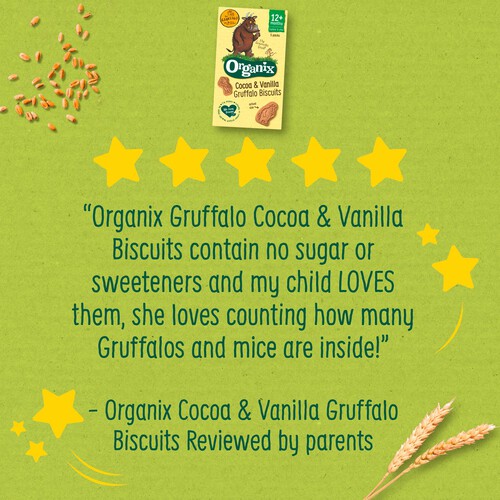 Organix Cocoa & Vanilla Gruffalo Biscuits 12+ Months