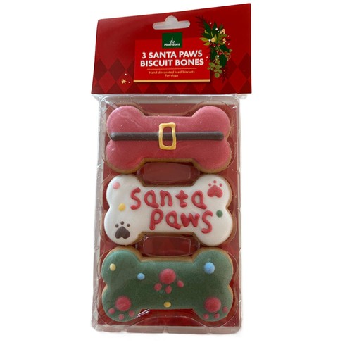 Morrisons 3 Santa Paws Biscuit Bones Dog Treats