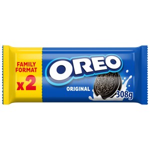 Oreo Vanilla Cookie Chocolate Sandwich Biscuits Twin Pack 2x154g