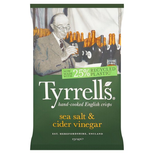 Tyrrells Sea Salt & Cider Vinegar Sharing Crisps 150g