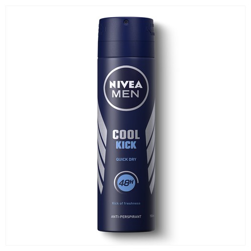 NIVEA MEN Anti-Perspirant Deodorant Spray, Cool Kick, 48 Hrs