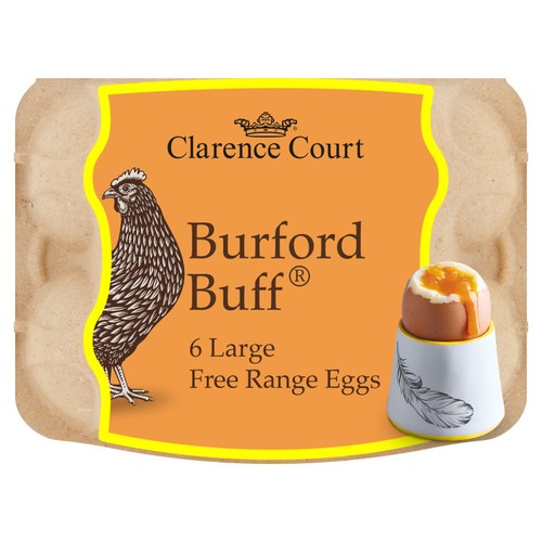 Clarence Court Burford Buff Large Free Range Eggs 6 Pack