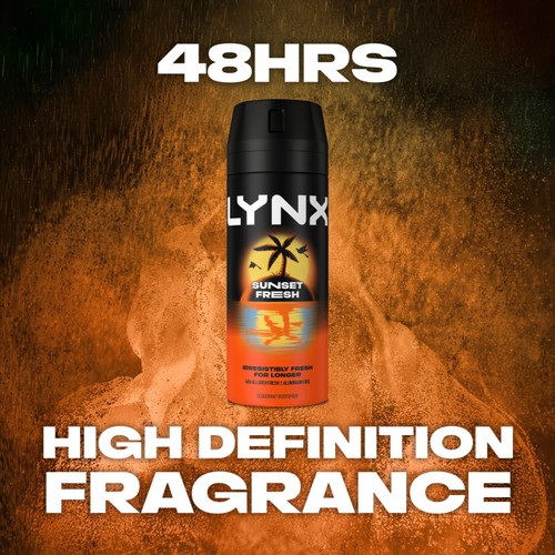 Lynx Body Spray Sunset Fresh   150ml