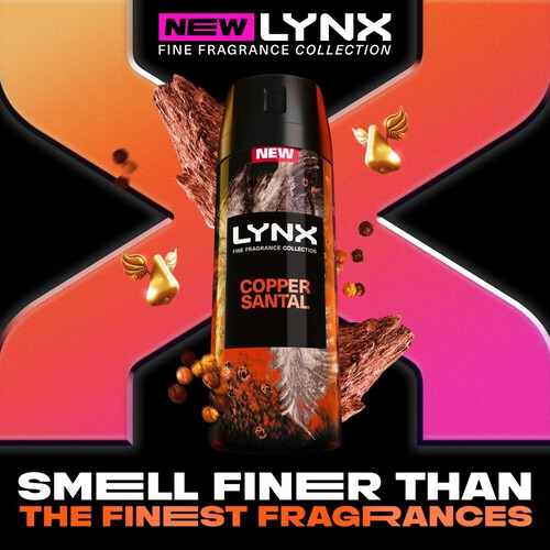 Lynx Fine Fragrance Collection Deodorant Bodyspray Copper Santal 