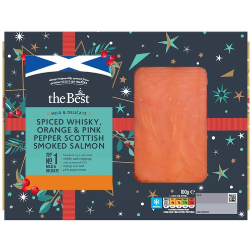 Morrisons The Best Spiced Whisky, Orange & Pepper Smoked Salmon 100g