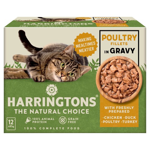 Harringtons Wet Cat Food Pouches Meat in Gravy