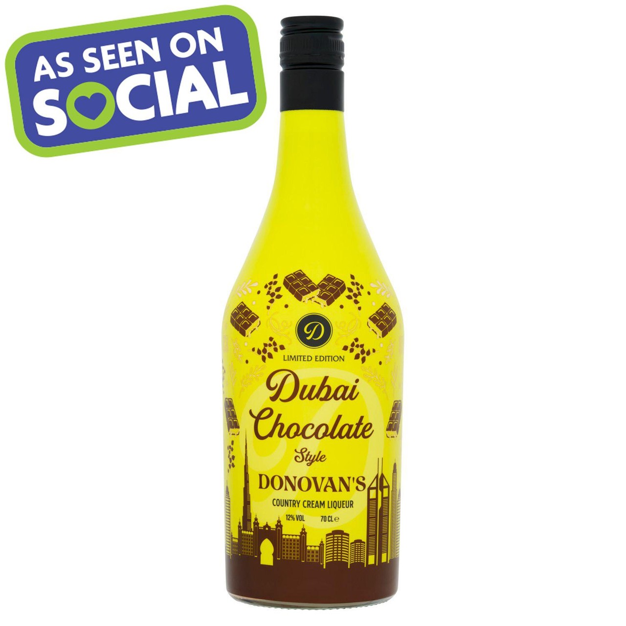 Donovan's Dubai Chocolate Style Country Cream Liqueur 70CL